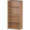 Trexus Medium Tall Bookcase, 3 Shelves, 1600mm High, Oak