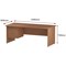 Trexus 1800mm Rectangular Desk, Panel Legs, 2 Drawer Pedestal, Beech