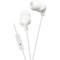 JVC In Ear Headphones One-button Mic and Remote White Ref HA-FR15-W-E