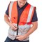 B-Seen Hi-Visibility Two Tone Executive Waistcoat, Extra Large, Red/Grey