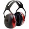 Peltor X3 Headband Ear Defenders, Red