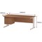 Trexus 1800mm Rectangular Desk, White Legs, 3 Drawer Pedestal, Beech