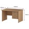 Trexus 1200mm Rectangular Desk, Panel Legs, 3 Drawer Pedestal, Oak