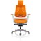 Adroit Zure Chair with Headrest, Rubberised, Orange