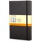 Moleskine Pocket Notebook, Hard Cover, A6, Ruled, 192 Pages, Black