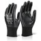 Click 2000 Nitrile Coated Polyester Gloves, Large, Black, Pack of 10