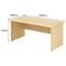 Trexus 1400mm Rectangular Desk, Panel Legs, Maple