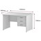 Trexus 1200mm Rectangular Desk, Panel Legs, 3 Drawer Pedestal, White