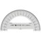Linex Nature Protractor, 180 Degree, Biodegradable with Reverse Graduation, Clear