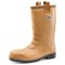 Click Traders Euro Rig Boots, Steel Toe Cap, PVC, Size 6, Tan