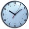 5 Star Wall Clock Diameter 250mm with White Face & Black Case