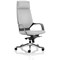 Adroit Xenon Executive Chair, Leather, White on Black