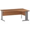 Trexus 1800mm Corner Desk, Right Hand, Cable Managed Silver Legs Beech