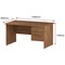 Trexus 1400mm Rectangular Desk, Panel Legs, 3 Drawer Pedestal, Walnut