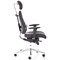 Adroit Chiro Posture Chair with Headrest, Leather, Black
