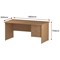 Trexus 1600mm Rectangular Desk, Panel Legs, 3 Drawer Pedestal, Oak