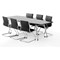 Trexus Boardroom Table, Writable Gloss, 2400mm Wide, Black