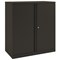 Bisley Low Steel Storage Cupboard / 1 Shelf / 1000mm High / Black