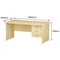 Trexus 1600mm Rectangular Desk, Panel Legs, 3 Drawer Pedestal, Maple