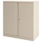 Bisley Low Steel Storage Cupboard / 1 Shelf / 1000mm High / White