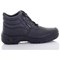 Click Footwear 4 D-Ring Boots, Scuff Cap, PU/Leather, Size 9, Black