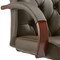 Trexus Chesterfield Leather Executive Chair, Brown
