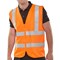 Click Fire Retardant Hi-Visibility Waistcoat, Polyester, Extra Large, Orange