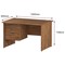 Trexus 1200mm Rectangular Desk, Panel Legs, 2 Drawer Pedestal, Walnut