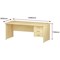 Trexus 1800mm Rectangular Desk, Panel Legs, 3 Drawer Pedestal, Maple