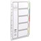 Concord Recycled Dividers Card with Coloured Tabs / 5-Part / A4 / White