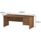Trexus 1800mm Rectangular Desk, Panel Legs, 3 Drawer Pedestal, Walnut