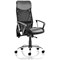 Trexus Vegas Executive Chair With Headrest, Leather Seat, Mesh Back, Black