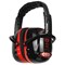 QED33 Folding Ear Defender, Black/Red