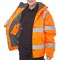 B-Seen Hi-Visibility Bomber Jacket, Fleece Lined, XXXL, Orange