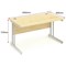 Trexus 1800mm Rectangular Desk, Silver Legs, Maple