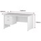 Trexus 1400mm Rectangular Desk, Panel Legs, 2 Drawer Pedestal, White