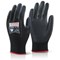Click 2000 Pu Coated Gloves, Medium, Black, Pack of 100