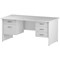 Trexus 1600mm Rectangular Desk, Panel Legs, 2 Pedestals, White