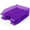 Durable Basic Stackable Letter Tray, Document Paper File, A4+, Transparent Purple, Pack of 6
