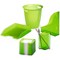 Durable Trend Plastic Waste Recycling Bin, 16 Litre, Transparent Green, Pack of 6