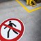 Durable 'Pedestrians Prohibited' Safety Sticker, Diameter 430mm