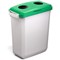 Durable Durabin Hinged Bin Lid with Two Holes for Cans/Bottles, 60 Litre, Green Durable Durabin Hinged Bin Lid with Two Holes for Cans/Bottles, 60 Litre, Green