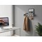 Durable Durastore Coat Rack, 5 Hooks, Grey