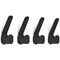 Durable Durastore Coat Hooks, Black, Pack of 4