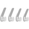 Durable Durastore Coat Hooks, Grey, Pack of 4