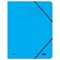 Elba Boston Elasticated Files, 9-Part, Foolscap, Blue, Pack of 5