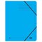 Elba Boston Elasticated Files, 9-Part, Foolscap, Blue, Pack of 5