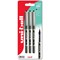 Uni-Ball EYE Fine UB-157 Rollerball Pen 0.7mm Tip Black Blister Pack Plastic Free Packaging (Pack 3) -