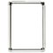5 Star Clip Display Frame Aluminium with Fixings Front-loading A2 420x13x594mm Silver