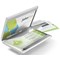 Durable Business Card Box Duo, Aluminium